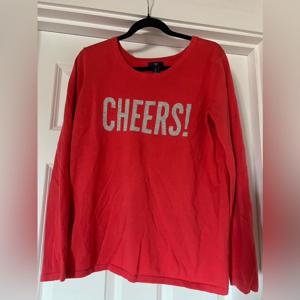 Gap Crew Neck “Cheers” Sweater